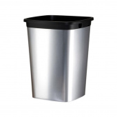 Контейнер-ведро для мусора и отходов Vileda Professional Ирис 60 л квадратный металлизированный пластик (39х39х73 см, арт. производителя 137741)