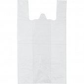 Пакет-майка ПНД белый 15 мкм (28+13x57 см, 100 штук в упаковке)
