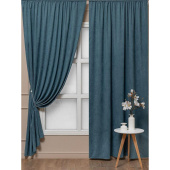 Комплект штор Amore Mio Вельвет (канвас) Canvas-030 (2 портьеры 150x270 см) бирюзовый Комплект штор Amore Mio Вельвет (канвас) Canvas-030 (2 портьеры 150x270 см) бирюзовый