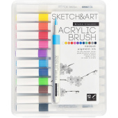 Набор маркеров-кистей акриловых Sketch&Art, 12 ЦВ., 22-0155