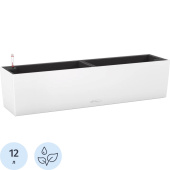 Кашпо с автополивом Lechuza Balconera Color 80 17 л с внутренней  вставкой 12 л белый (79x19x19 см)