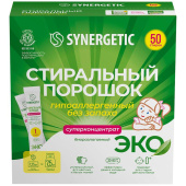 Порошок стиральный Synergetic Эко суперконцентрат, 50 штук в упаковке
