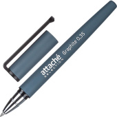 Ручка гелевая неавтоматическая Attache Graphite синяя корпус soft touch (толщина линии 0.35 мм)