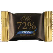 Шоколад порционный Konfesta горький 72% какао 1100 г (220 штук по 5 г)