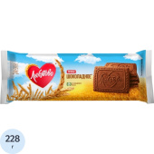 Печенье сдобное Любятово Шоколадное 228 г купить в интернет-магазине товаров для офиса и дома ТопГрад с доставкой