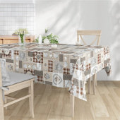 Скатерть клеенка на стол Kitchen World Винтаж 140х180 см ПВХ разноцветная