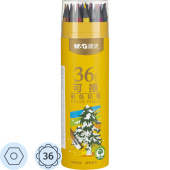 Карандаши цветные M&G 36 карандашей 36 цветов шестигранные