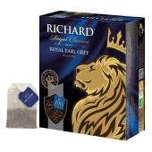 Чай черный Richard Royal Earl Grey 100 пакетиков (бергамот)