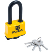 Замок навесной всепогодный Булат ВС 0350-01 61 мм желтый