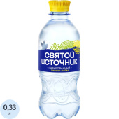 Вода питьевая Святой источник газированная со вкусом лимона и лайма 0.33  л купить в интернет-магазине товаров для офиса и дома ТопГрад с доставкой