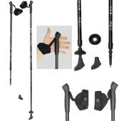 Палки для скандинавской ходьбы Ergo-50 E-0674 110-140 см черные купить в интернет-магазине товаров для офиса и дома ТопГрад с доставкой