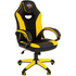 Кресло игровое Easy Game 690TPU жёлтое/чёрное (экокожа/ткань, пластик)