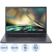 Ноутбук игровой Acer Aspire 5 A515-57-506D 15.6" Gray Intel Core i5  12450H/16 ГБ/SSD 512 ГБ (NX.KN3CD.001)