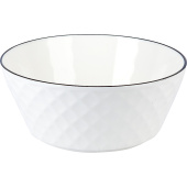Салатник фарфоровый Nouvelle Home Notele 19.5 см 1450 мл белый/чёрный (6  штук в упаковке)