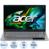 Ноутбук Acer Swift Go SFG14-41-R7EG 14" Silver AMD Ryzen 7 7730U/16  ГБ/SSD 1024 ГБ/AMD Radeon Graphics (NX.KG3CD.002)
