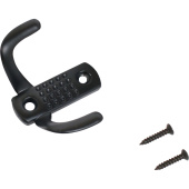 Вешалка настенная Стандарт 212 B BL матовая чёрная (68х28х51 мм, 2  крючка)