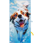 Полотенце из микрофибры The Dog 70х140 см 300 г/кв.м разноцветное