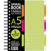 Бизнес-тетрадь Attache Spiral Book A5 140 листов салатовая в клетку на спирали (170x206 мм)