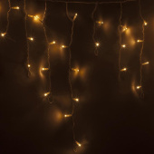Гирлянда светодиодная уличная Neon-Night Айсикл бахрома теплый белый 176 светодиодов (4.8х0.6 м)