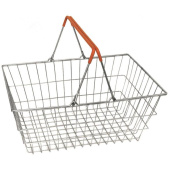 Корзина покупательская ТО-1.1 (серый/красный, 5 штук в упаковке)