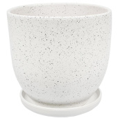 Горшок для цветов Вещицы Терраццо 4.7 л белый (21.5х20 см)