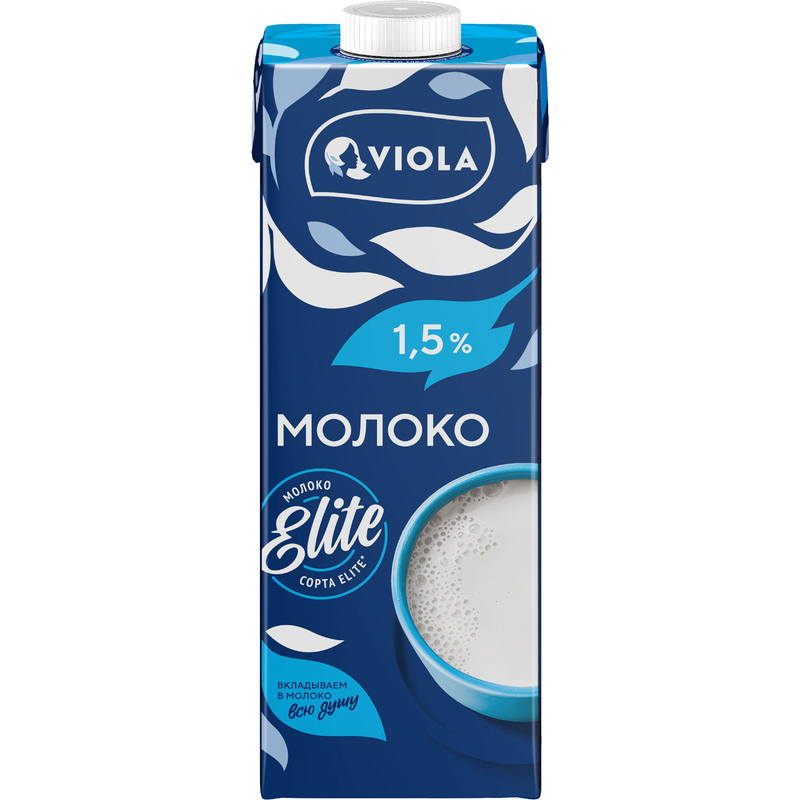 Молоко Viola ультрапастеризованное 1.5% 973 мл