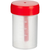 Контейнер для сбора биоматериалов нестерильный со шпателем 60 мл (50 штук в упаковке) купить в интернет-магазине товаров для офиса и дома ТопГрад с доставкой