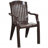 Кресло пластиковое Премиум №7 коричневое