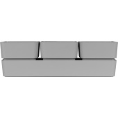 Набор кашпо с поддоном 3 штуки La decoro Фиори Трио (0.45 л, КШ-0524)