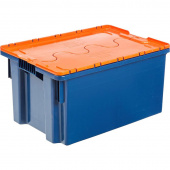 Ящик (лоток) универсальный из ПНД 600х400х300 мм синий/оранжевый