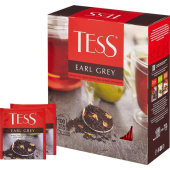 Чай черный Tess Earl Grey 100 пакетиков (бергамот)