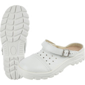 Сабо 8238 ПУ из натуральной кожи белые размер 44