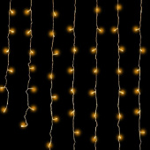 Гирлянда светодиодная Luazon Lighting Бахрома теплый белый свет 124 светодиода (2 x 1.5 м)