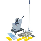 Набор для уборки Vileda Professional Выгодный старт (швабра, ведро 25 л  с отжимом, платформа на колесах, 3 МОПа + набор для уборки)
