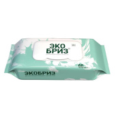 Салфетки влажные Экобриз дезинфицирующие (60 штук в упаковке)