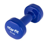 Гантель виниловая Starfit DB-101 5 кг темно-синяя купить в интернет-магазине товаров для офиса и дома ТопГрад с доставкой