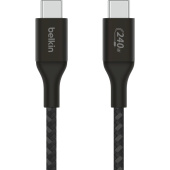 Кабель Belkin Boost Charge USB Type-C - USB Type-C 240 Вт 1 метр  (CAB015bt1MBK) купить в интернет-магазине товаров для офиса и дома ТопГрад с доставкой