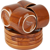 Набор чайный Nouvelle Home Wooden Grain на 4 персоны фарфор (8  предметов) Набор чайный Nouvelle Home Wooden Grain на 4 персоны фарфор (8  предметов)