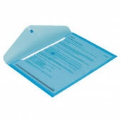Папка-конверт Attache на кнопке А4 синяя 0.18 мм