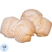 Печенье сдобное Наслада Хворост песочный 1.8 кг купить в интернет-магазине товаров для офиса и дома ТопГрад с доставкой