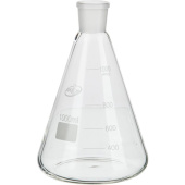 Колба коническая с делениями 1 л КН-1-1000-29/32 купить в интернет-магазине товаров для офиса и дома ТопГрад с доставкой