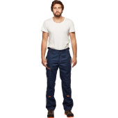 Брюки рабочие летние мужские л34-БР со светоотражающим кантом синие  (размер 56-58, рост 158-164)