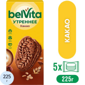Печенье песочное BelVita Утреннее с какао 225 г купить в интернет-магазине товаров для офиса и дома ТопГрад с доставкой