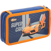 Пенал двухсекционный Комус Класс Super car синий Пенал двухсекционный Комус Класс Super car синий