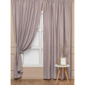 Комплект штор Amore Mio Однотонный софт 42002-019 (2 портьеры 150x270 см) бежевый