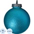 Ёлочный шар новогодний BigDecor пластик бирюзовый (диаметр 15 см)