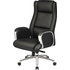 Кресло для руководителя Easy Chair EChair-545 ML чёрное  (натуральная  кожа с компаньоном, металл)