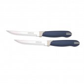 Нож кухонный Tramontina Multicolor 13.5 см для мяса нержавеющая сталь (2 штуки в упаковке, артикул производителя И8611)