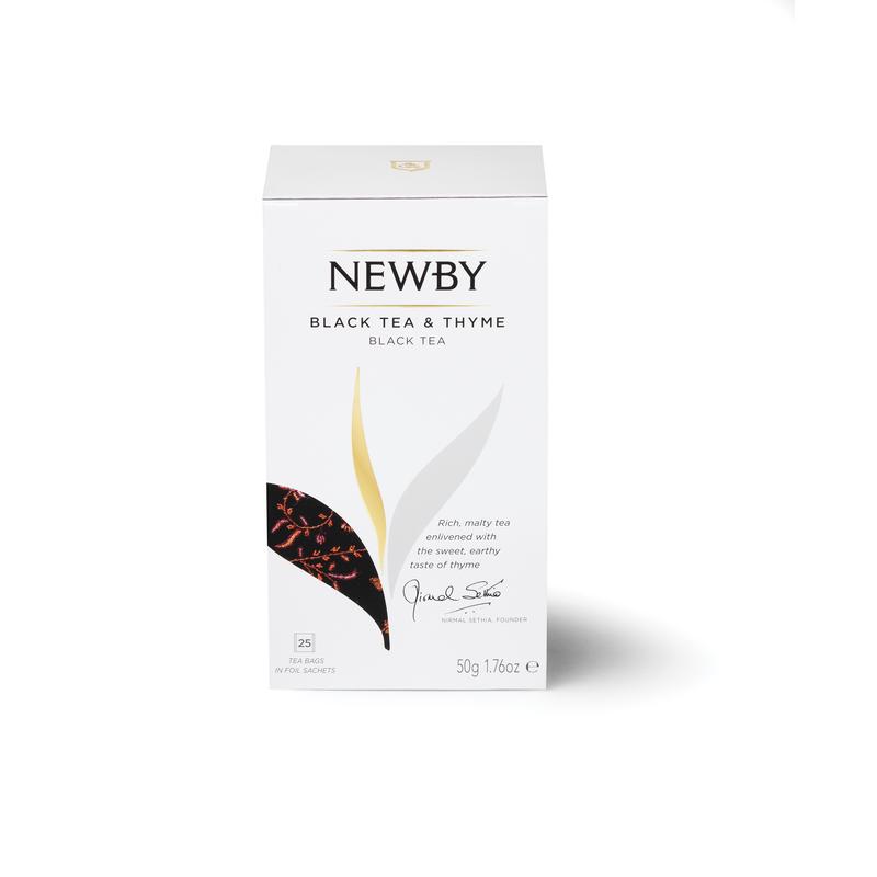 Чай черный Newby Black Tea &amp; Thyme 25 пакетиков (чабрец)