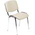 Стул офисный Easy Chair Изо бежевый экокожа металл хромированный  (550732)
